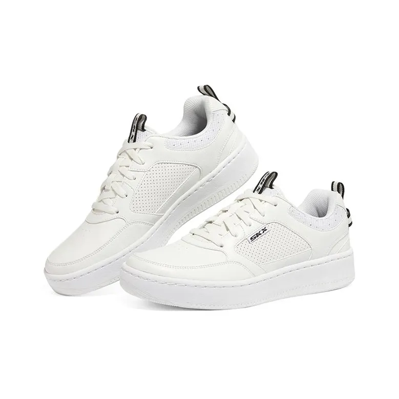 Skechers Sport Court 92 Anti Slip Wear Resistant Low Top Casual Skateboard Shoes Men's White-2