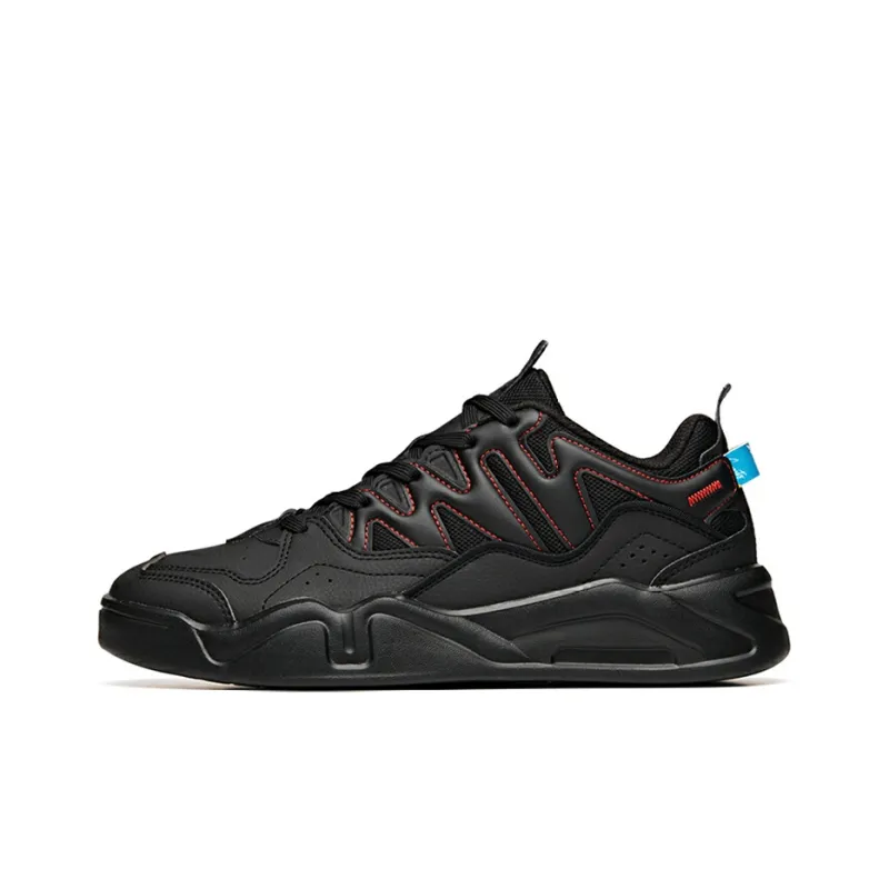 Anta Life Collection Low Top Skateboard Shoes Men's Black Red-0