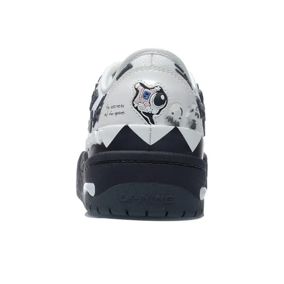 LiNing CF Pursuit Lightweight Anti-Slip And Wear-Resistant Low-Top Skateboard Shoes Unisex White Gray-4