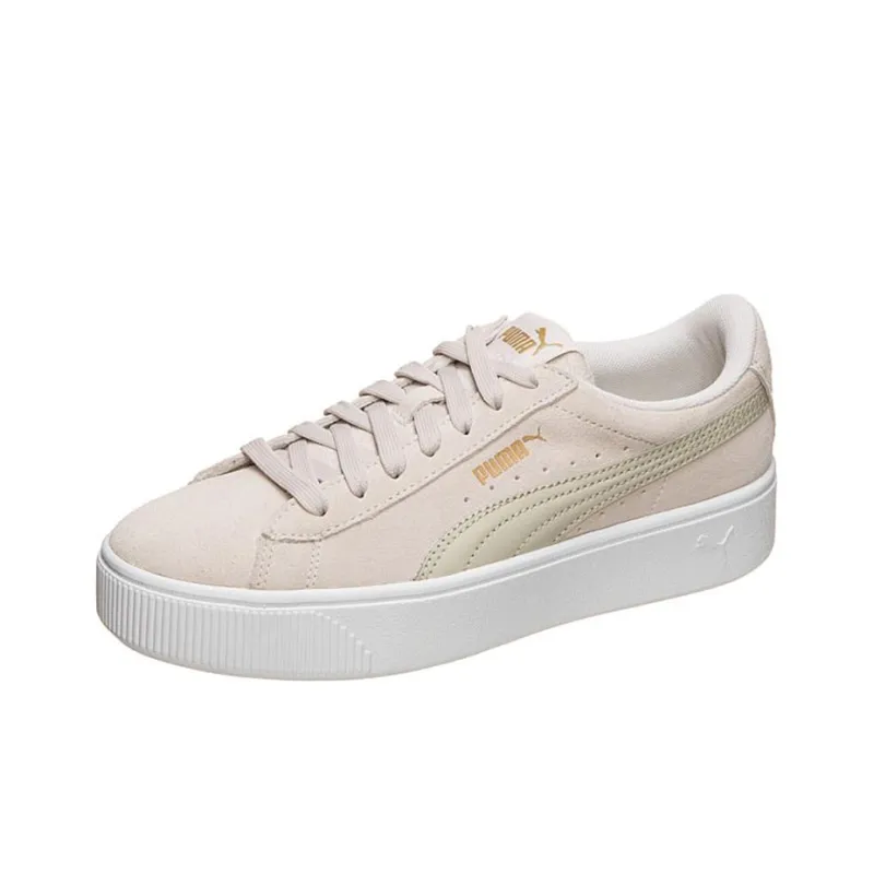 PUMA Vikky Skateboard Shoes Women's Low Top Light Pink/White-1