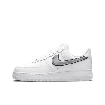Nike Air Force 1 Low '07 Essential White Metallic Silver Black Women's