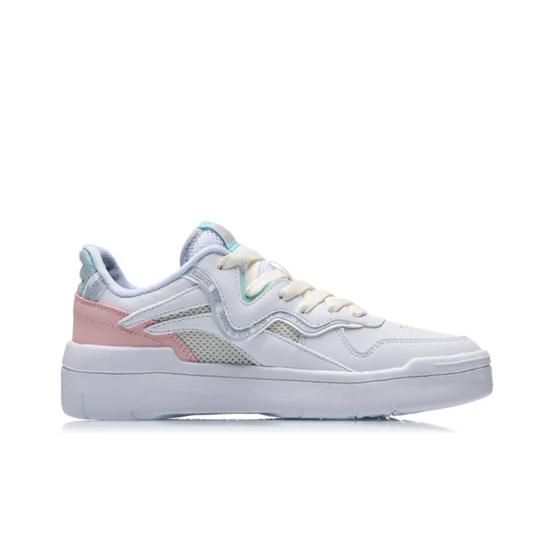 LiNing Wave Spwv Lite Anti-Slip Wear-Resistant Low-Top Skateboard Shoes Women's Salt Powder-1