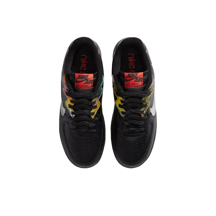 Nike Air Force 1 React Black Glow Habanero Red-3