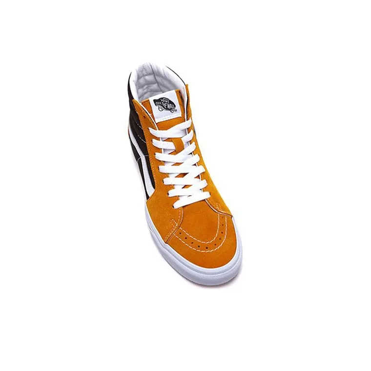 Vans Sk8 hi Black Yellow Splicing Unisex 'Sunflower Black'-4