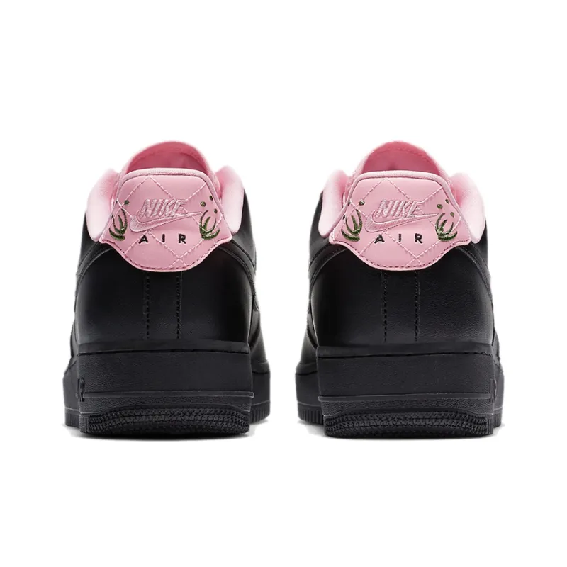 Nike Air Force 1 Low Quilted Heel Black Pink-4