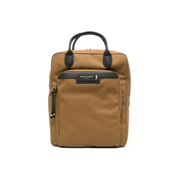 LONGCHAMP Le Pliage Energy Cow Leather Trim Backpack Men's Brown