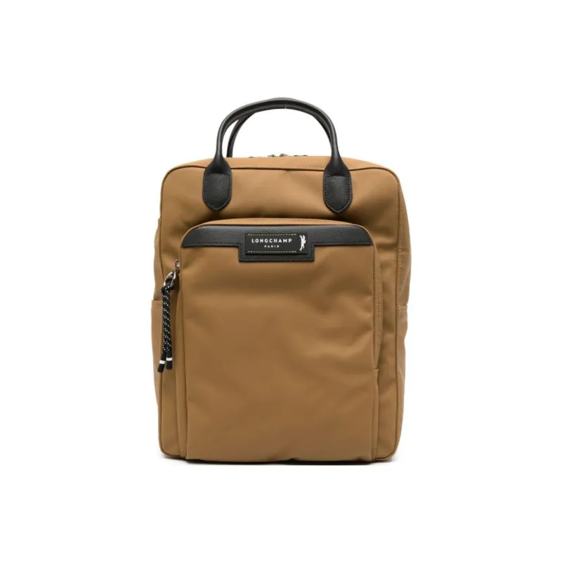 LONGCHAMP Le Pliage Energy Cow Leather Trim Backpack Men's Brown-0