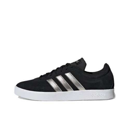 Adidas Neo VL Court 2.0 Skateboard Shoes Women's Low-Top Black/Silver