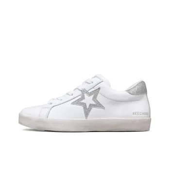 Skechers Diamond Starz Low-Top Skateboard Shoes Women's White Silver