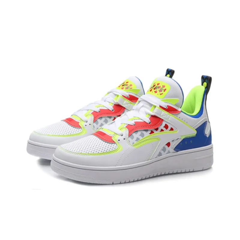 LINING CounterFlow YuYue-New Year Picture Men's Skateboarding Shoes - White/Bright Green-2