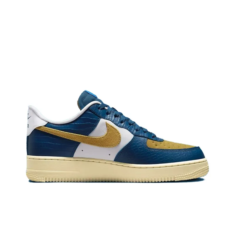 Nike Air Force 1 Low Sp Undefeated 5 On It Blue Yellow Croc-1