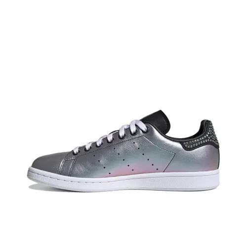 Adidas Originals STAN SMITH Collection Skateboard Shoes Women's Low-Top Black/Silver