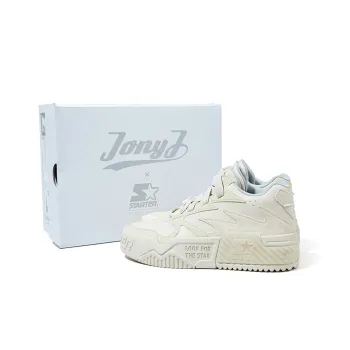 Jony J x STARTER Anti Slip And Wear Resistant Lightweight Low Top Skateboard Shoes Men's White Pink Blue