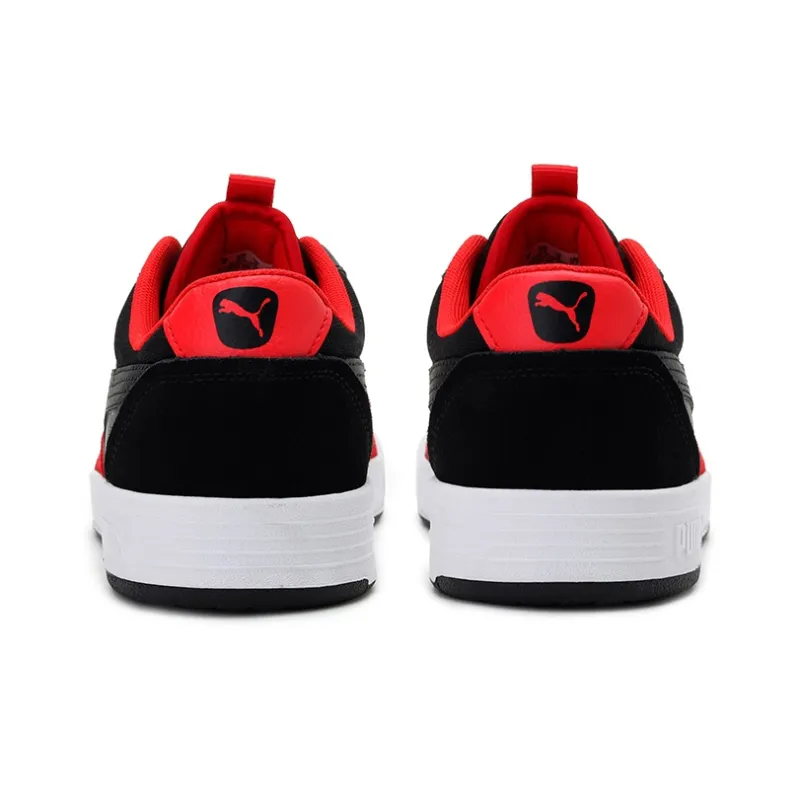 PUMA C-Skate Lightweight Low-Top Casual Skateboard Shoes Unisex Black Red White-3