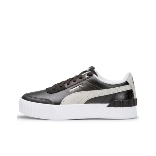 PUMA Carina Series Skateboard Shoes Women's Low-Top Black/Grey/White