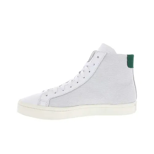 Adidas Originals Court Vantage Mid Slip-Resistant Cushioning Wear-Resistant High-Top Skateboard Shoes Men's White Green