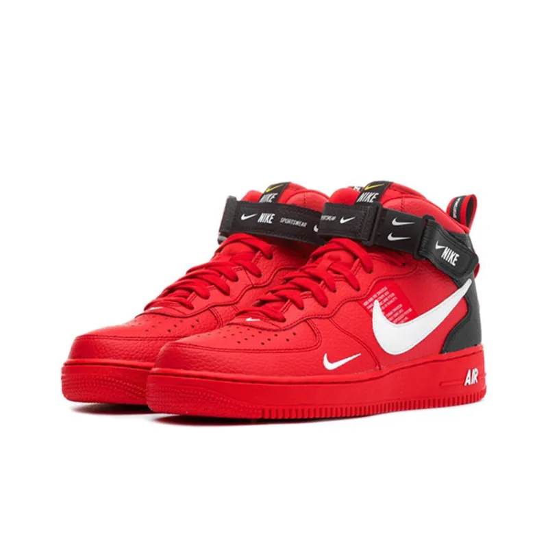 Nike Air Force 1 Mid Utility University Red-2