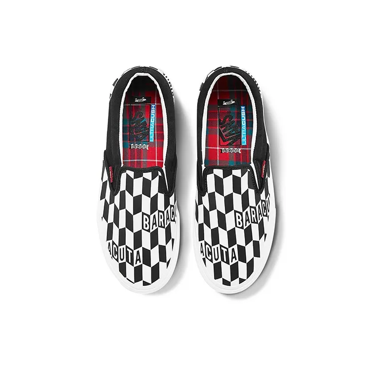 Vans Baracuta X Classic Slip On 5 'Black Checkerboard'-3