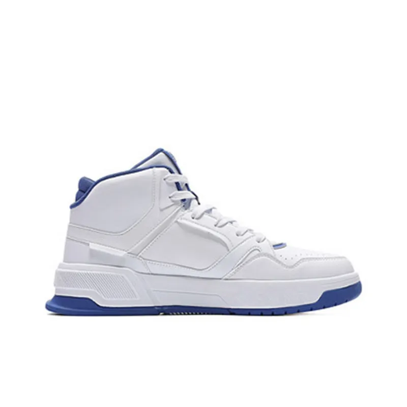 361° Mecha Domination Anti Slip Wear Resistant High Top Skateboard Shoes White Blue-1