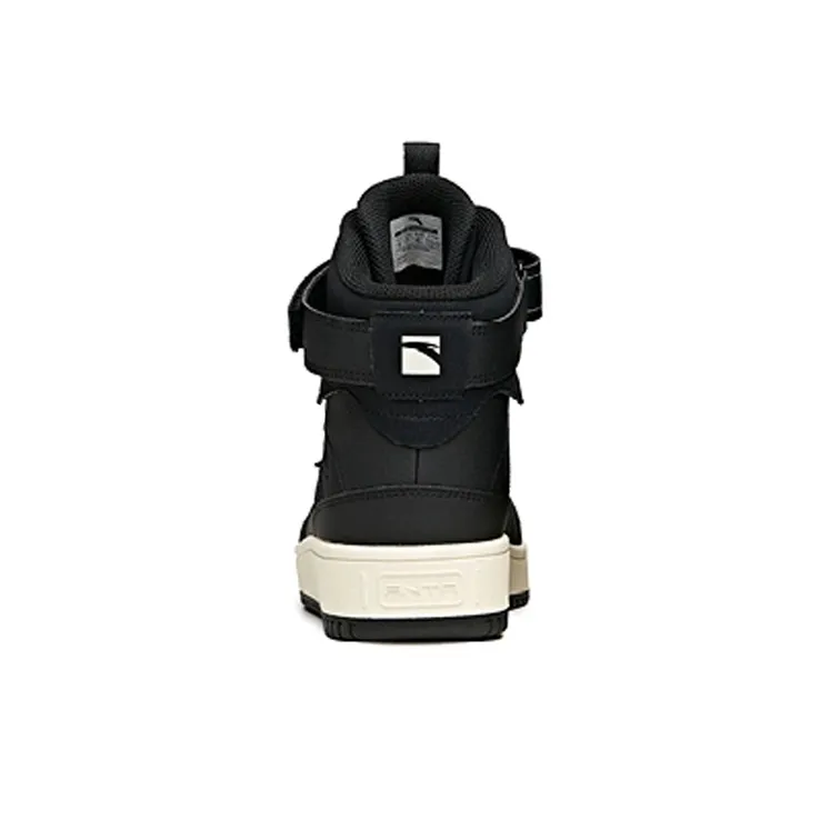Anta Slip Resistant, Abrasion Resistant, Lightweight High Top Skateboard Shoes Men's Black-3