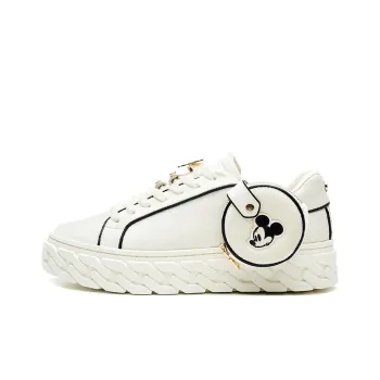 LI NING 1990 Beige Mouse Wear Resistant Low Top Skateboard Shoes Women's Ecru