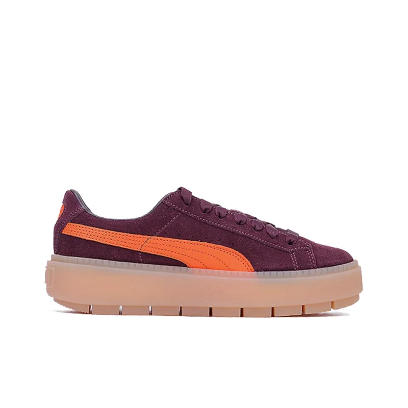 PUMA Suede Platform Trace 'Winetasting Flame' Women's-1