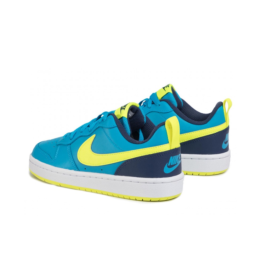 Nike Court Borough Low 2 Laser Blue Lemon Venom GS - POIZON
