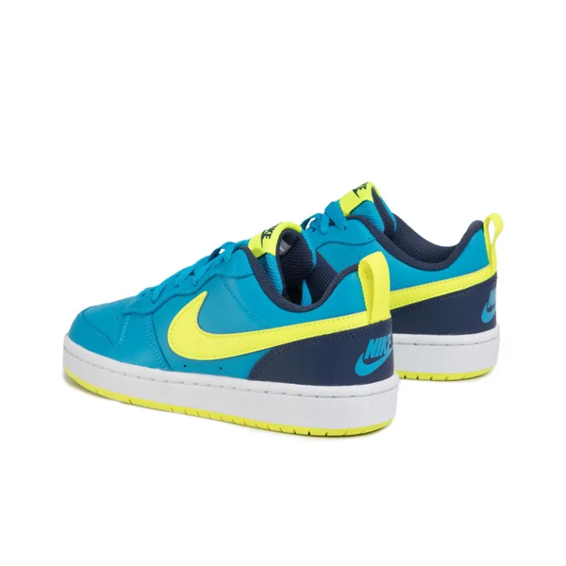 Nike Court Borough Low 2 Laser Blue Lemon Venom GS-3