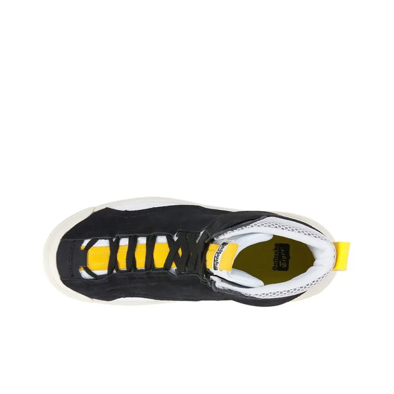Onitsuka Tiger Chunky Runner Mt Coverage Warm High Top Skateboard Shoes Unisex Black Yellow-5