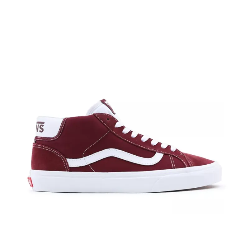 Vans Unisex Mid Skool 37 Sneakers Deep Wine Wine Red-1