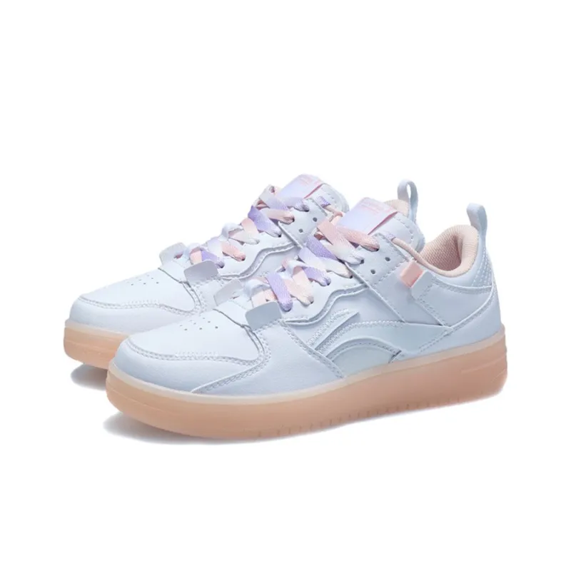 LiNing Layer Pro Coverage Warm Slip Resistant Low Top Skateboard Shoes Women's White-2