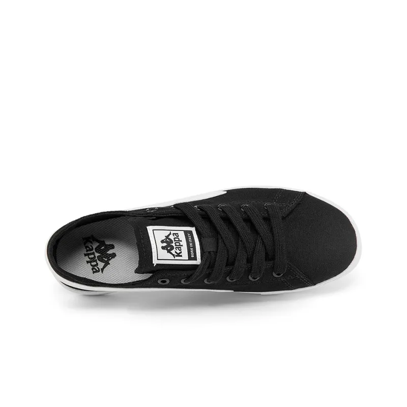 Kappa Lightweight And Wear-resistant Low-Top Skateboard Shoes Unisex Black White-4