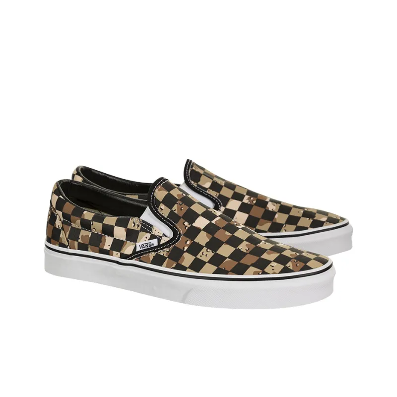 Vans Classic Slip On Checkerboard Camo Desert-1