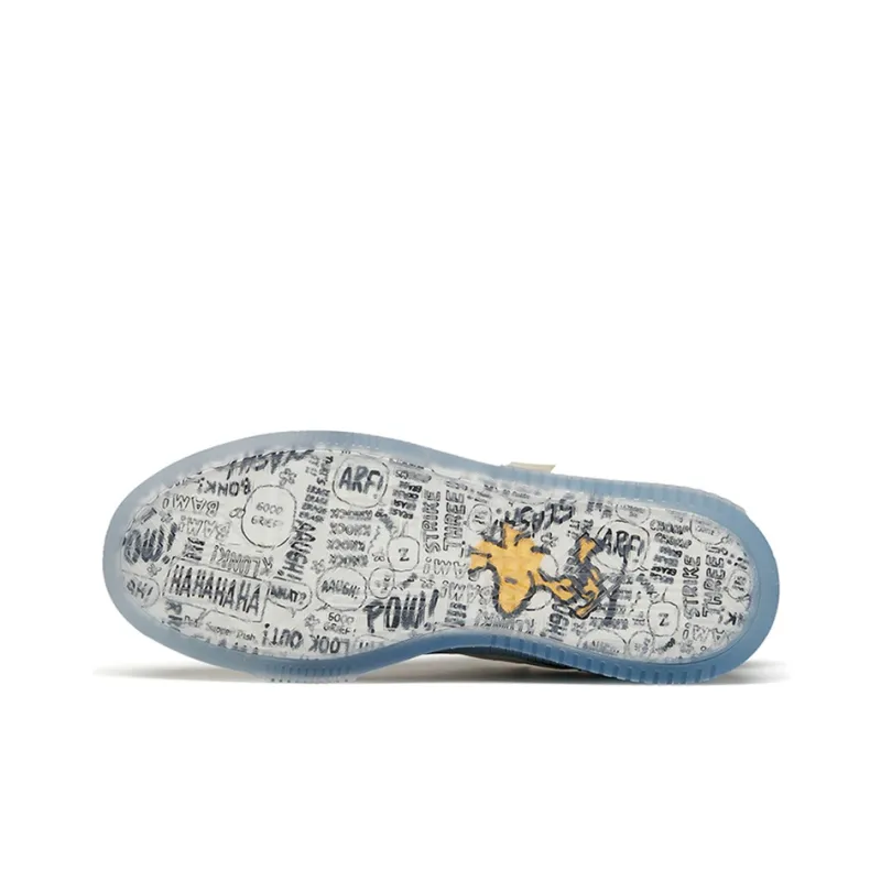 SNOOPY x Anta Durable Breathable Low Top Skateboard Shoes Men's White-4