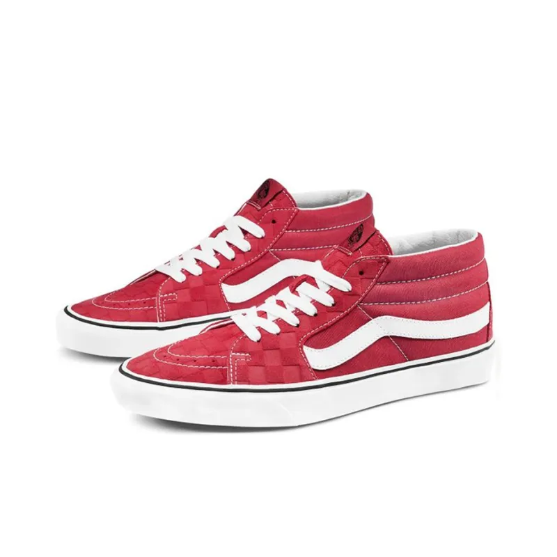 Vans Sk8 Mid Mid Top Skate Shoes Unisex Red-2