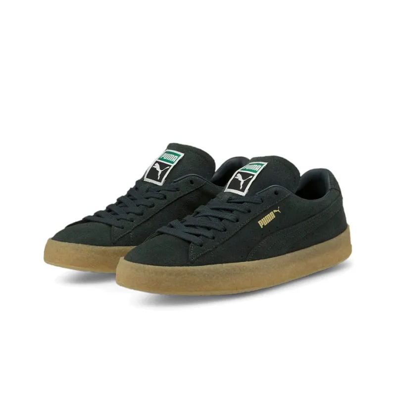 PUMA Suede Crepe Slip-Resistant Low-Top Skateboard Shoes Unisex Black-2