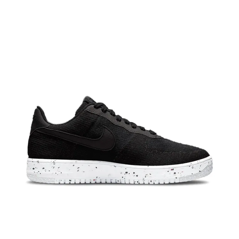 Nike Air Force 1 Low Crater Flyknit Black White-1