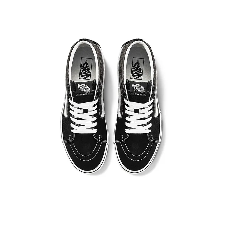 Vans SK8 Mid Splicing Mid Tops Casual Skateboarding Shoes Unisex Black-2
