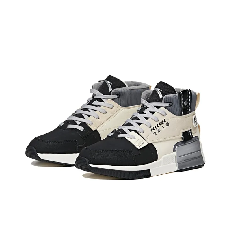 Anta Cushioning Abrasion Resistant Thermal High Top Skateboard Shoes Men's-1