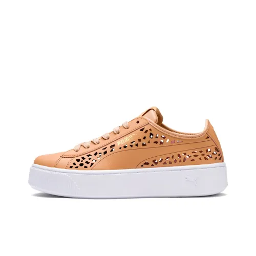 PUMA Vikky Stacked Laser Cut SoftFoam Sneakers Brown Women's
