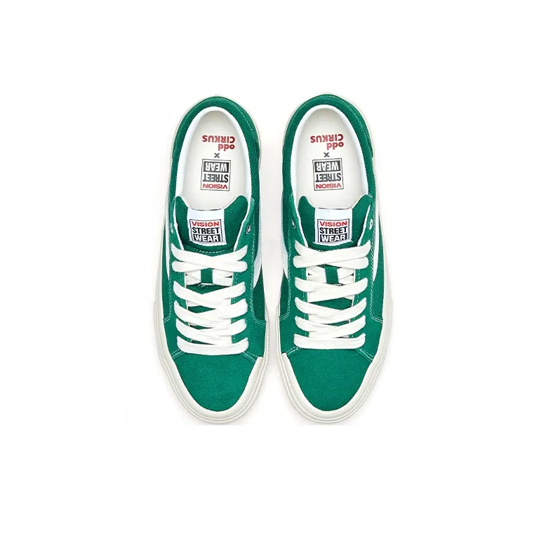 OddCIRKUS x Vision Street Wear Astley Pro Low Top Skateboard Shoes Unisex Green-3