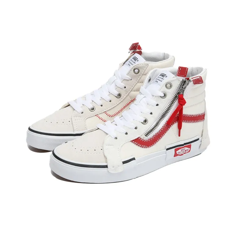 Vans SK8 HI Reissue Cap Beige/Red-2