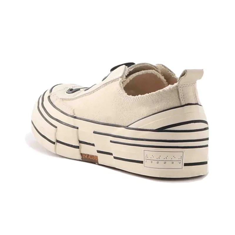 Yohji Yamamoto x VESSEL Low Top Skateboard Shoes Unisex Ecru-3