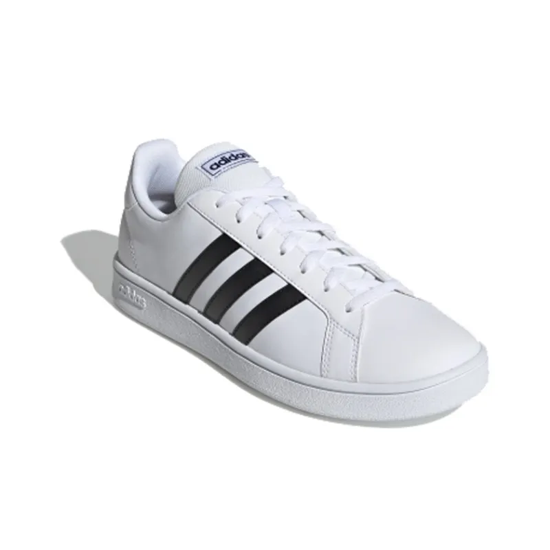 Adidas Grand Court Base Cloud White Core Black Dark Blue-2