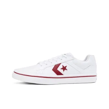 Converse El Distrito 2.0 O Anti-Slip Wear-Resistant Low-Top Skateboard Shoes Unisex White Red