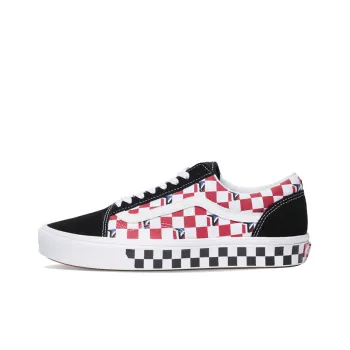 Vans Comfycush Old Skool Dimension In Checkerboard 'Black Red Blue'