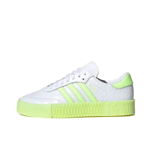 Adidas Originals Sambarose Skateboard Shoes Women's Low-Top White/Green