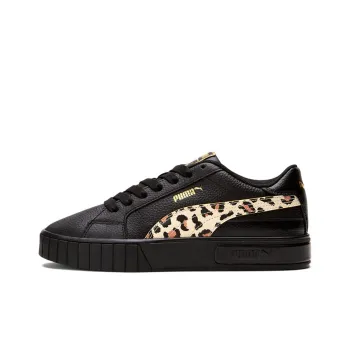 PUMA Cali Star Leopard Wear-Resistant Lightweight And Balanced Low-Top Skateboard Shoes Women's Black