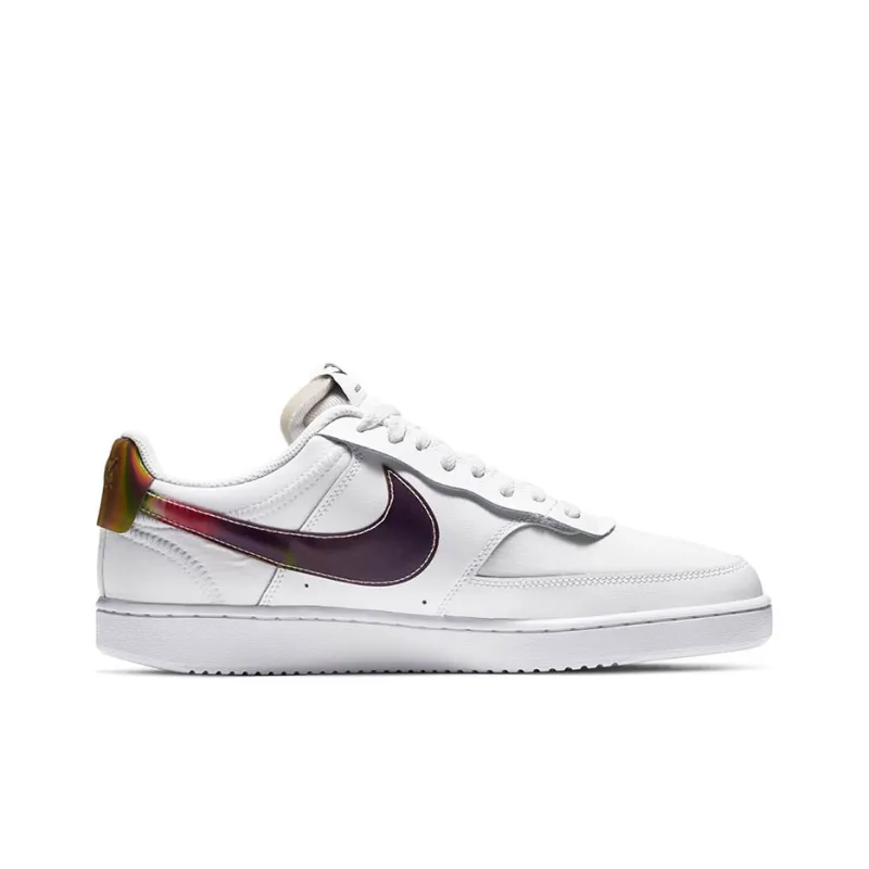 Nike Court Vision Low Premium 'White Rainbow Swoosh'-1