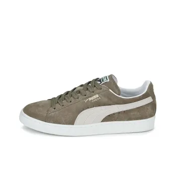 PUMA Suede Classic Breathable Lightweight Coverage Low-Top Skateboard Shoes Men's Gray Brown